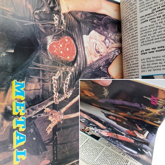 Metal Magazine KISS Zakk Wylde Poison Skid Row, Alice Cooper Axl Poster Mar 1990 - Picture 7 of 11